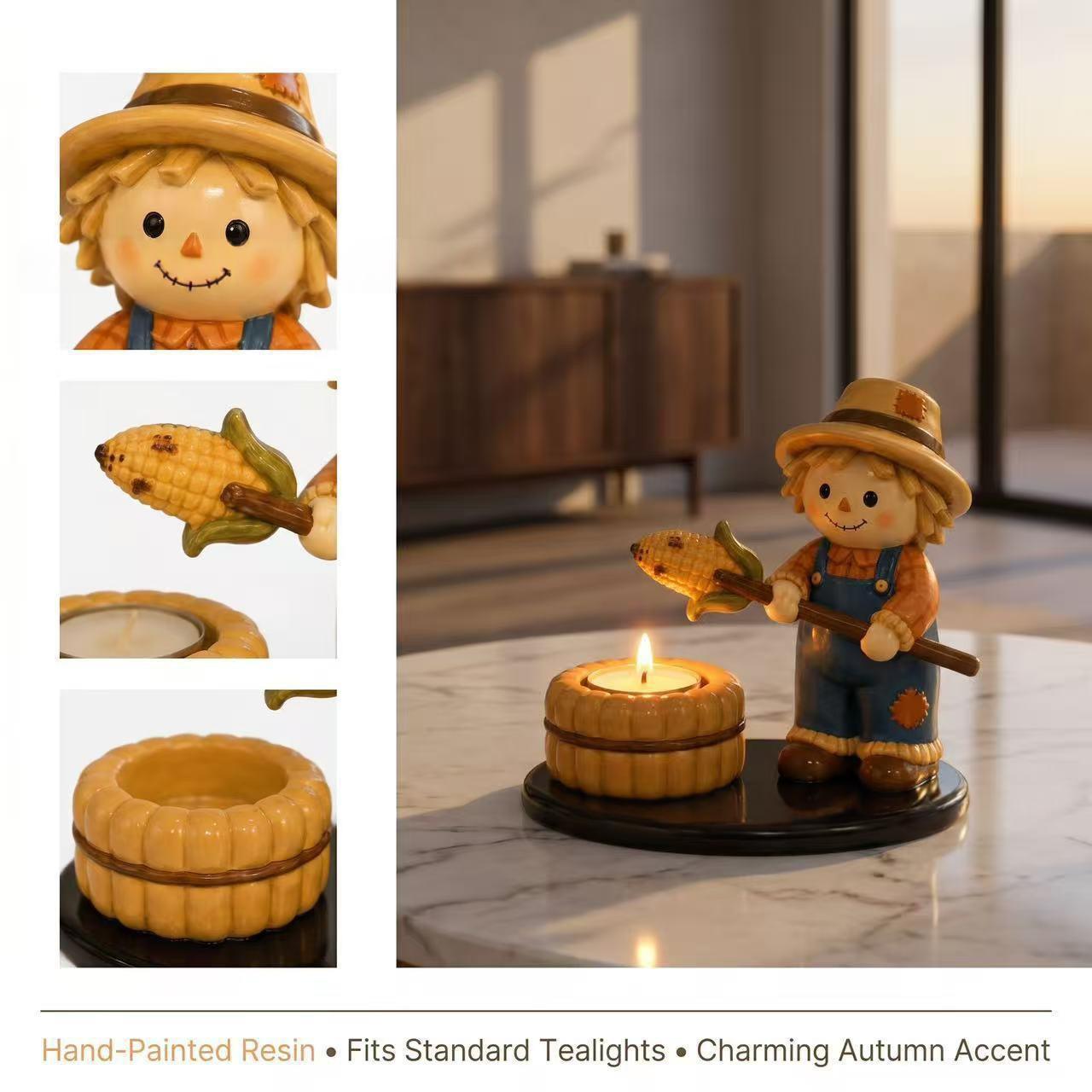 GhostGlow™ Campfire Boo — Halloween Tealight Holder