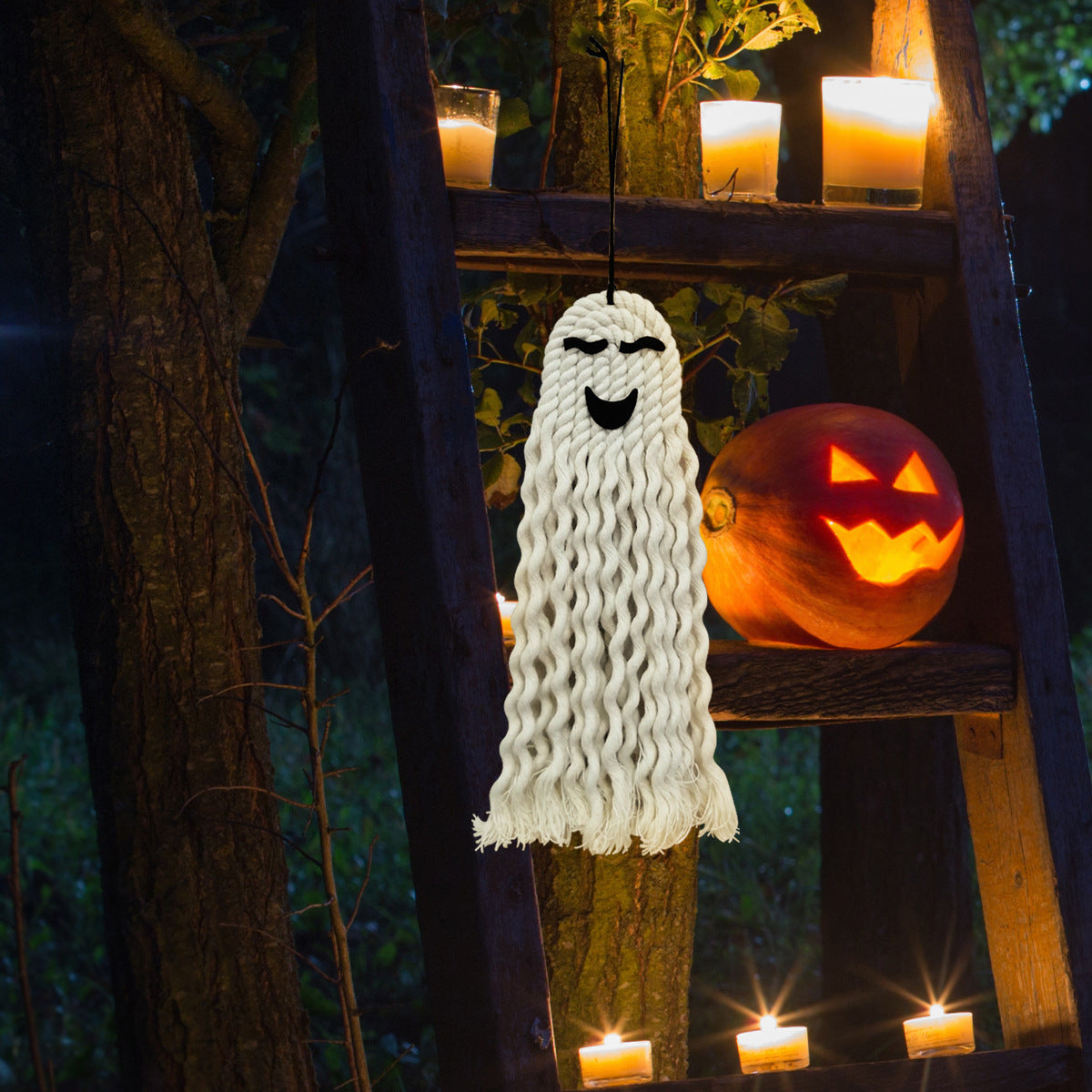 GhostGlow™ Floating Boo — Hanging Ghost Décor