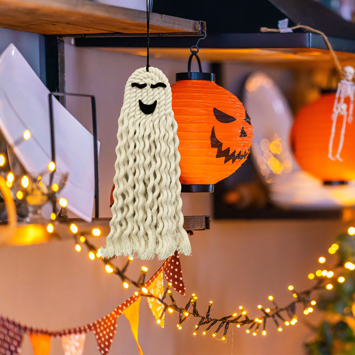 GhostGlow™ Floating Boo — Hanging Ghost Décor