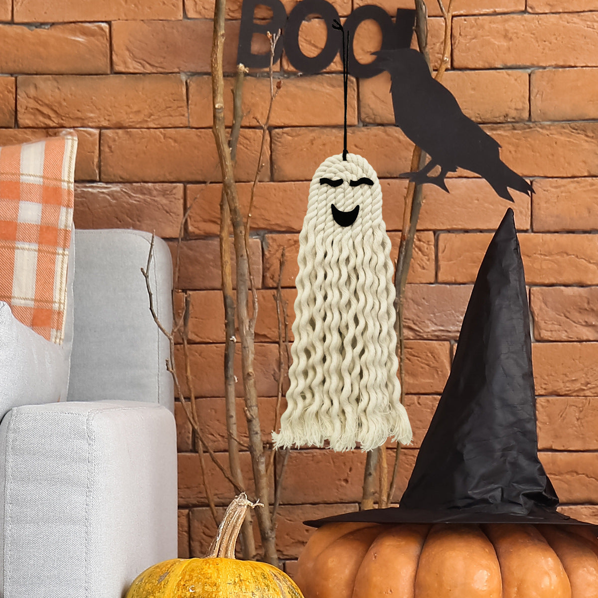 GhostGlow™ Floating Boo — Hanging Ghost Décor